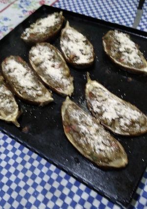 Una foto de Berenjenas vegetarianas rellenas