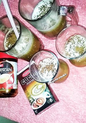 A picture of Creamy cold coffee☕.