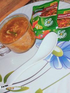 A picture of Cup Soup with noodles.