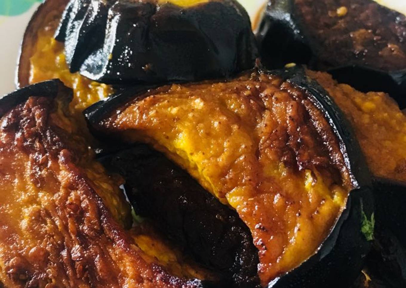 Fried brinjal(begun bhaja)