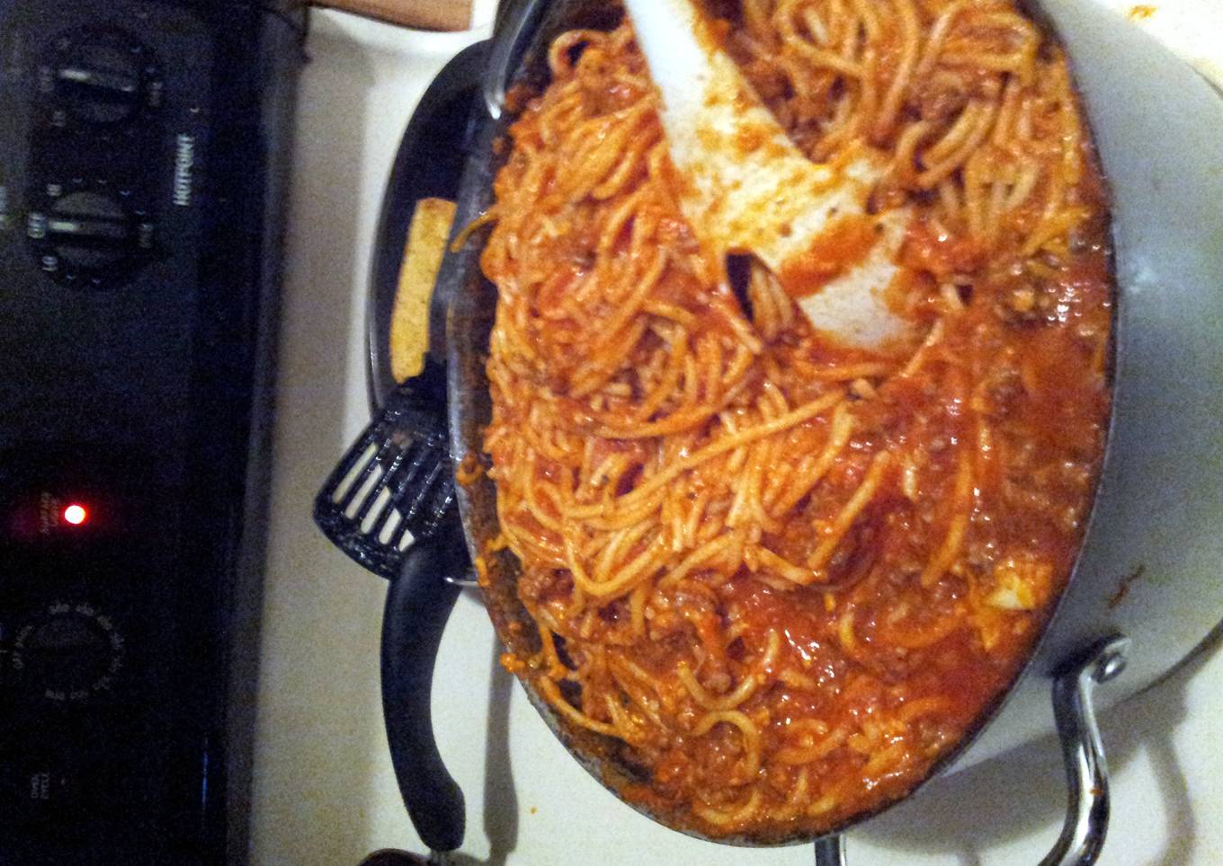 Cheese, Sausage and Hamburger Spaghetti