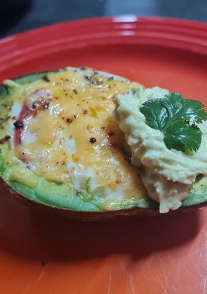A picture of Baked Avocado Eggs.