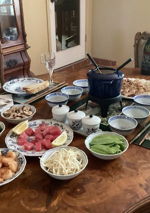 A picture of California Farm Tuna Hot Pot Fondue.