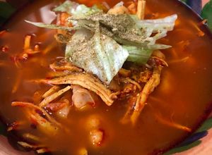 Una foto de Pozole