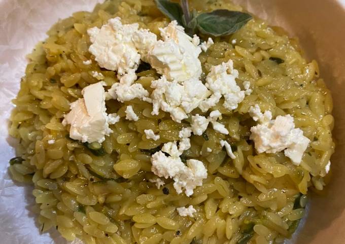 Step-by-Step Guide to Make Favorite Lemony orzo with fresh herbs and feta