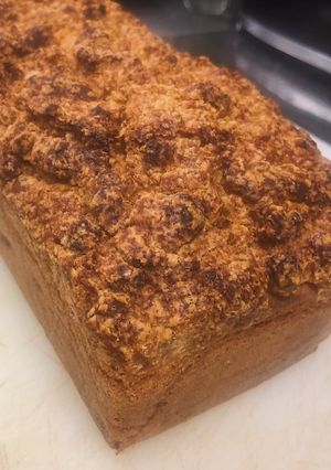 Una foto de Budín de yogurt y arándanos con crumble!!
