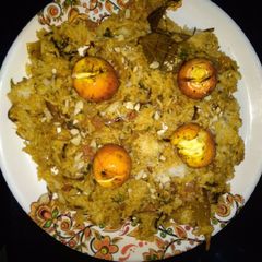 A picture of Egg pulav.