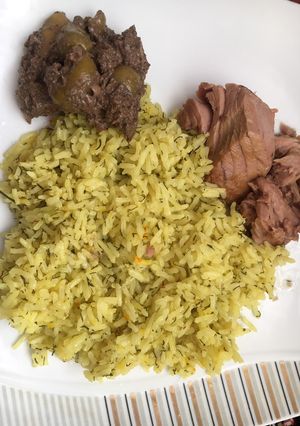 عکسی از دستور کته شوید با تن ماهی و زیتون پرورده