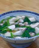 Canh Cải Bó Xôi Nấm Rơm Chay