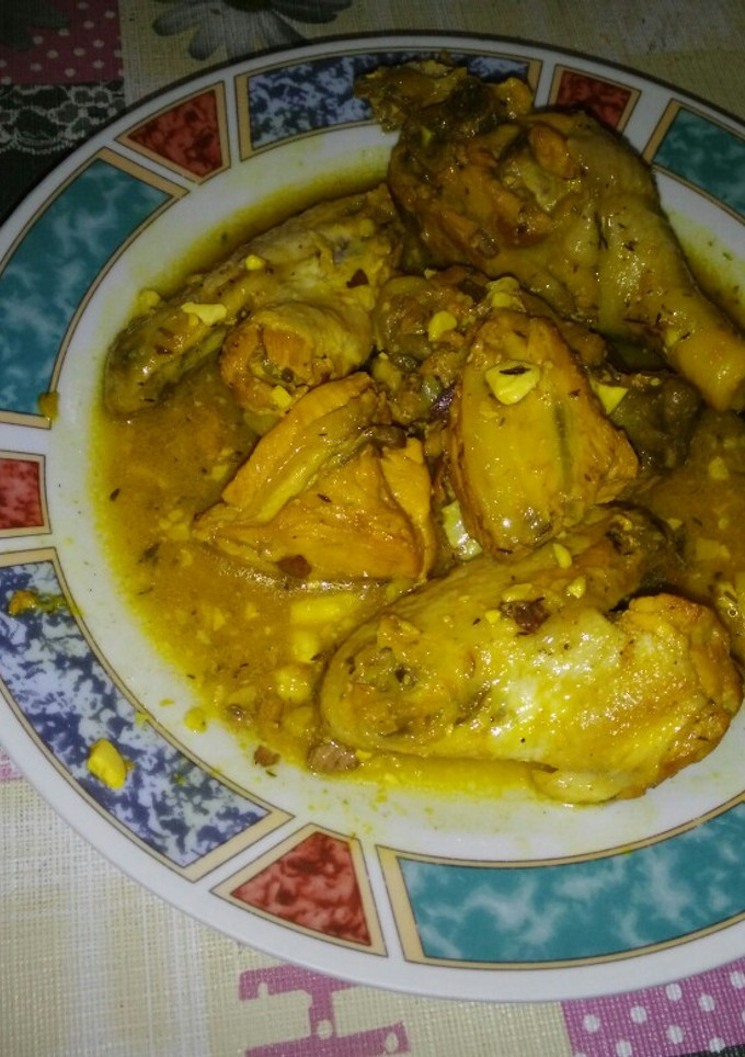 Una foto de Pollo en ajillo