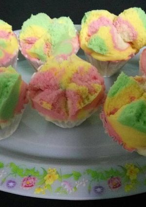 Foto resep Bolu kukus pelangi anti gagal