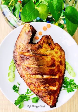 Hình của món Cá Chim Nướng Sa Tế.