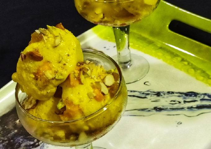 Simple Way to Prepare Homemade Mango Ice Cream