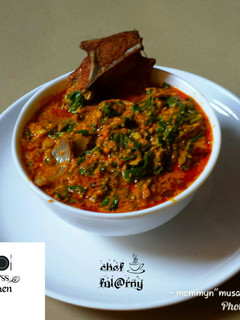 A picture of Egusi soup by ful@rny"ss kitchen.