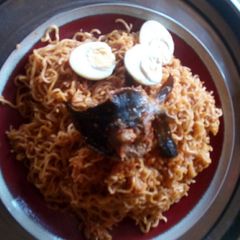 Spicy or jollof noodles A picture of Spicy or jollof noodles.