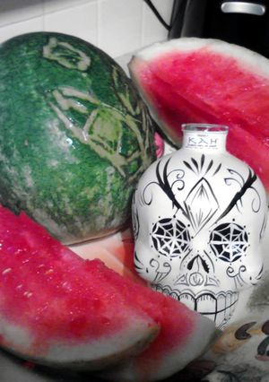 A picture of Margarita'd melon.