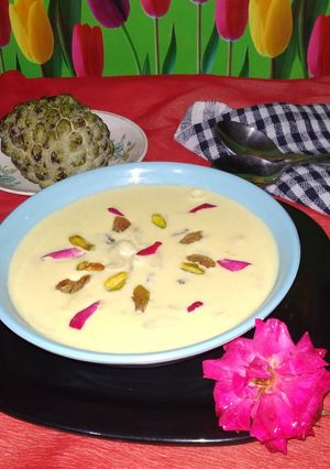 A picture of Custard Apple Basundi.