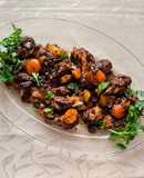 خوراک مرغ رب اناری در فر (Oven-baked chicken with pomegranate sauce)