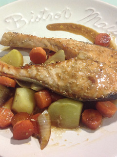 Una foto de Salmón al horno con salsa Teriyaki