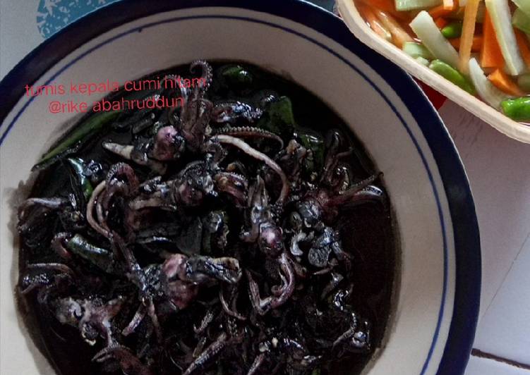 Bumbu Membuat Tumis kepala cumi hitam, Enak