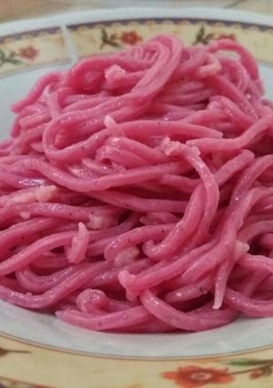 Foto resep Mie Naga Eggless Homemade (mie buah naga)
