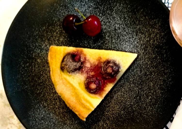 Fresh cherry clafoutis