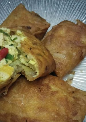Foto resep Martabak telur (isi tahu, ayam)