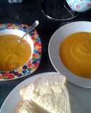 Thick carrot and lentil soup