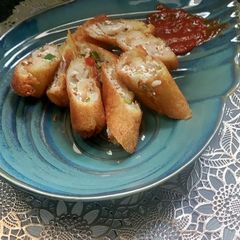A picture of Hung curd Bread spring roll(Bread snacks for kids).