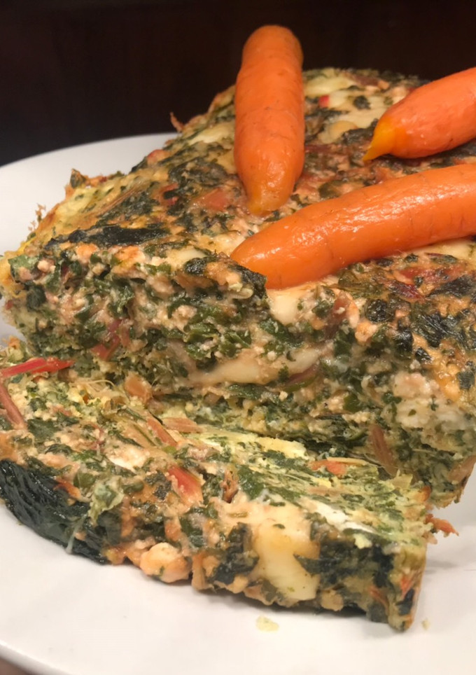 Una foto de Budín de acelga y ricota!liviano! Diet y riquísimo