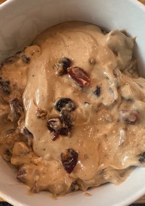 A picture of Christmas pudding ice cream - a Combination of 2 of my favourite things :P ENJOY ho ho ho.