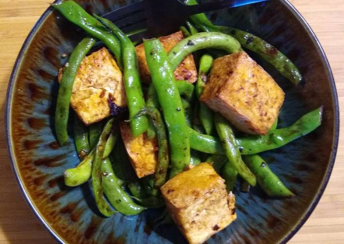 Recipe of Homemade Green Beans &amp; Tofu Stir-fry with Black Bean Sauce