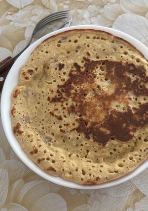Una foto de Pancake de manzana proteico🍎