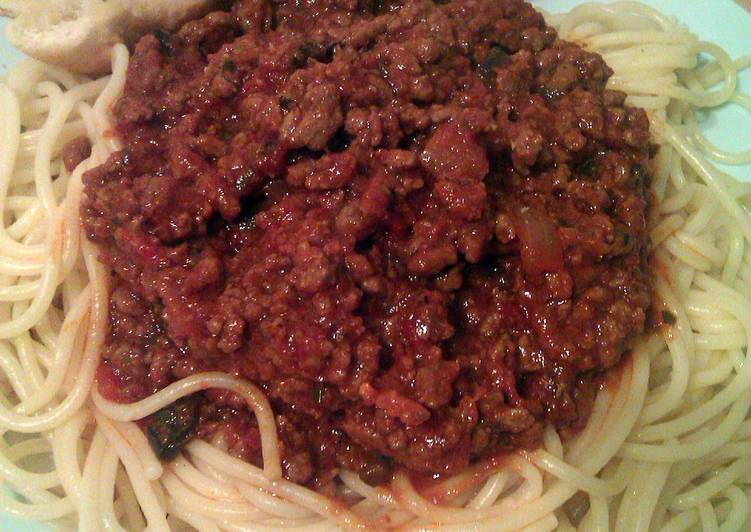 Recipe of Award-winning Vickys Spaghetti Bolognese, GF DF EF SF NF