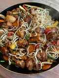 Pollo marinado al Wok