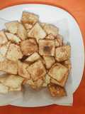 Ravioles fritos con lactonesa