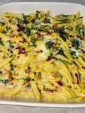 Baked Pasta with Spinach, Burrata, and Speck