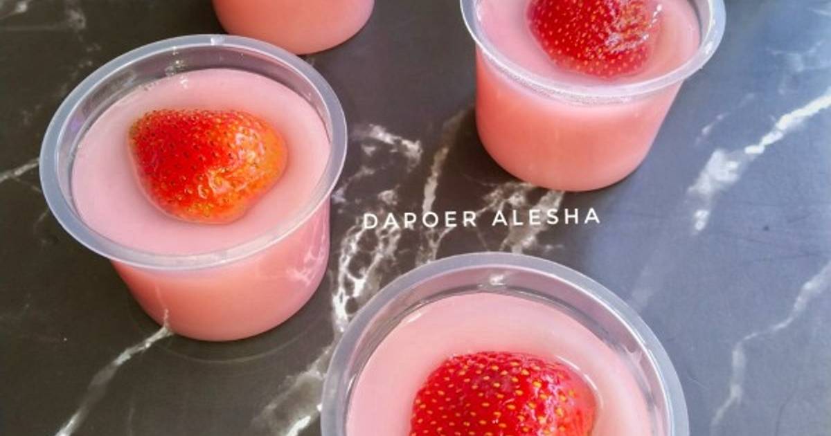 Resep 143 Puding Jelly Strawberry Oleh Nia Wilantara Cookpad 2900