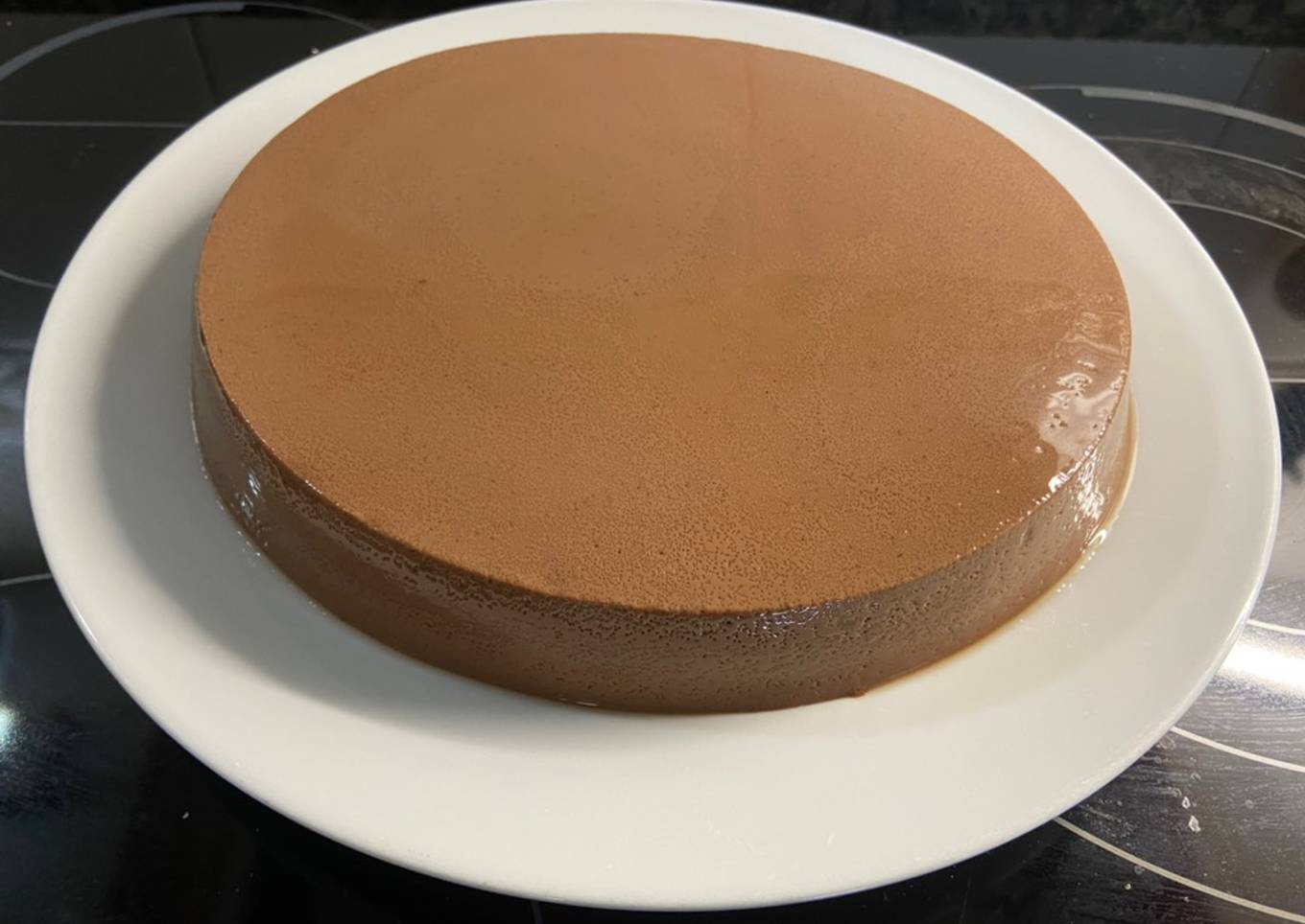 Flan de chocolate