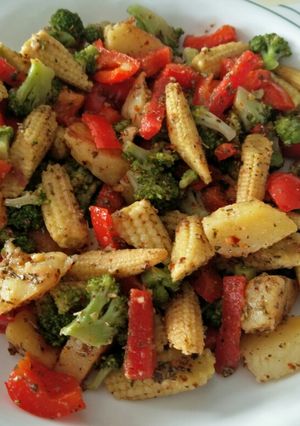 A picture of Stir Fry Exotic Vegetables.
