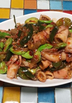 Foto resep Cumi pete cabe ijo