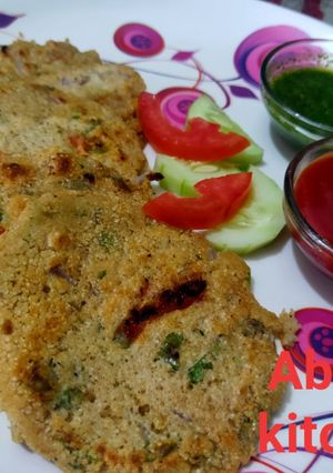 A picture of Mini veggies oats chilla.