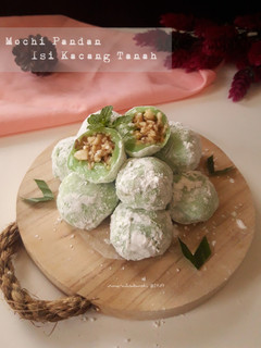 Foto resep Mochi Pandan Isi Kacang Tanah