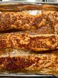 Roasted Salmon Glazed With Brown Sugar and Mustard