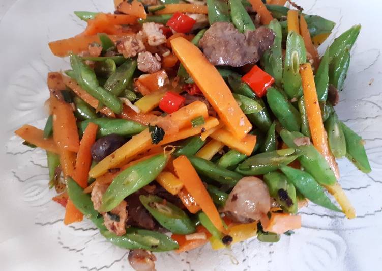 Bahan memasak Tumis Wortel Buncis Ampela, Anti Gagal