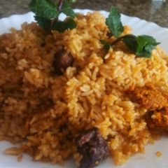A picture of Beef pilau.