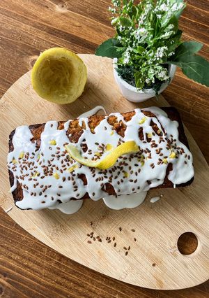 Une photo de Cake au citron et graines de lin