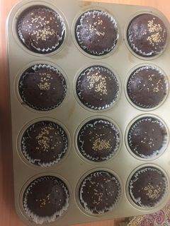 عکسی از دستور کاپ کیک کاکائویی