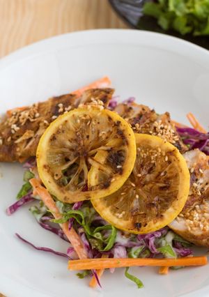 A picture of Yaji Sesame Chicken Salad.