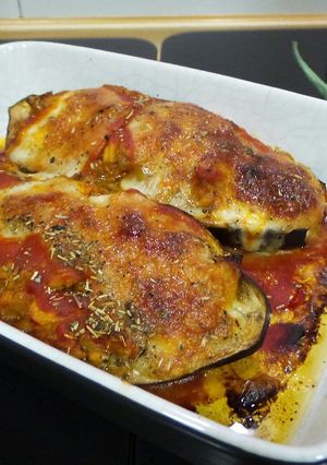 Una foto de Berenjenas rellenas